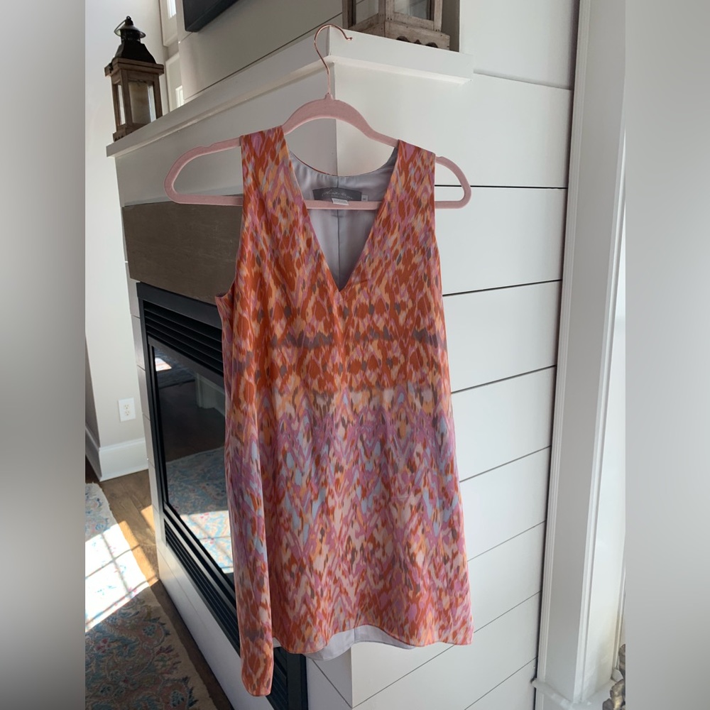 Hunter Dixon 100% silk summer sheath mini dress. Size: Small.